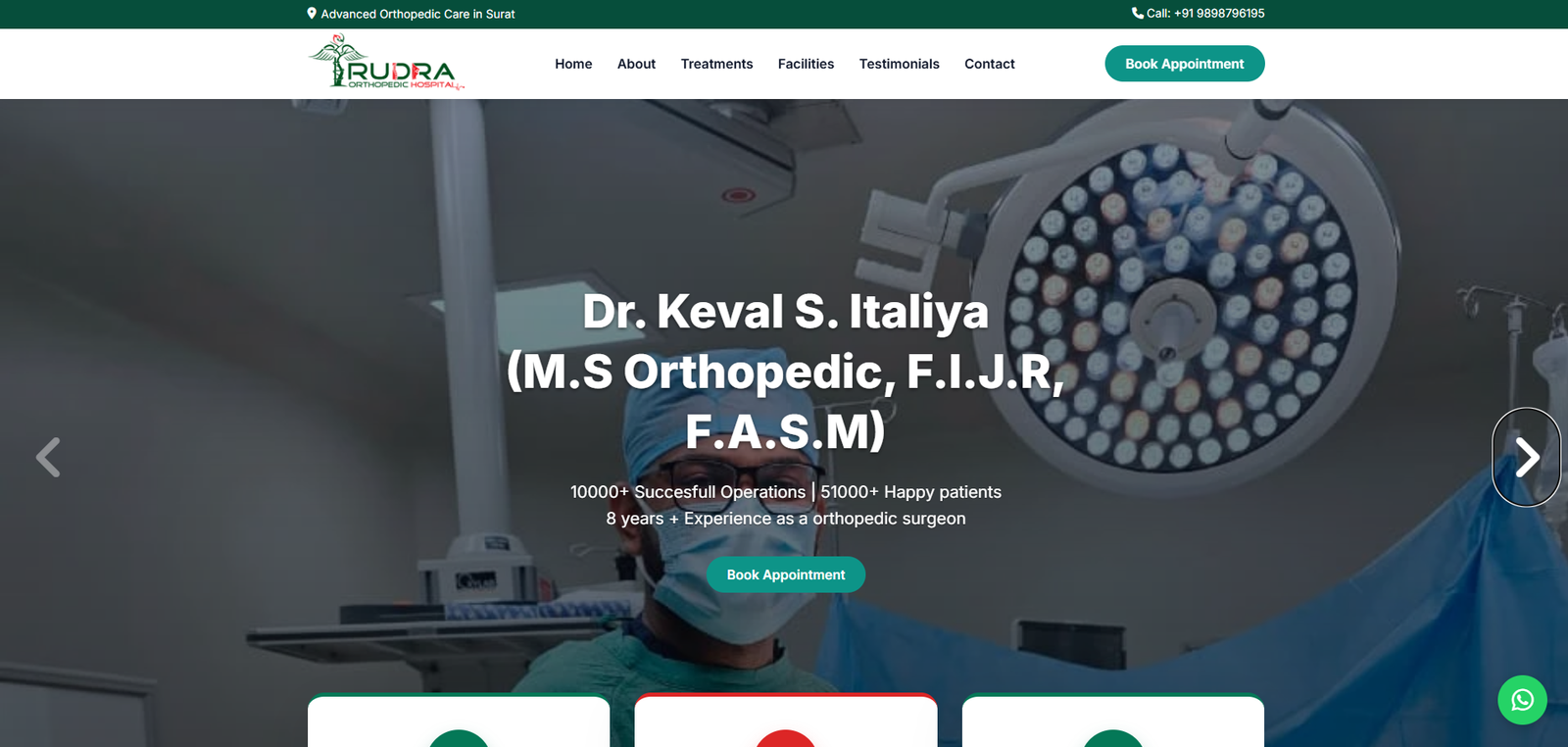 Rudra Orthopedic Hospital — built by EasyWork Solutions